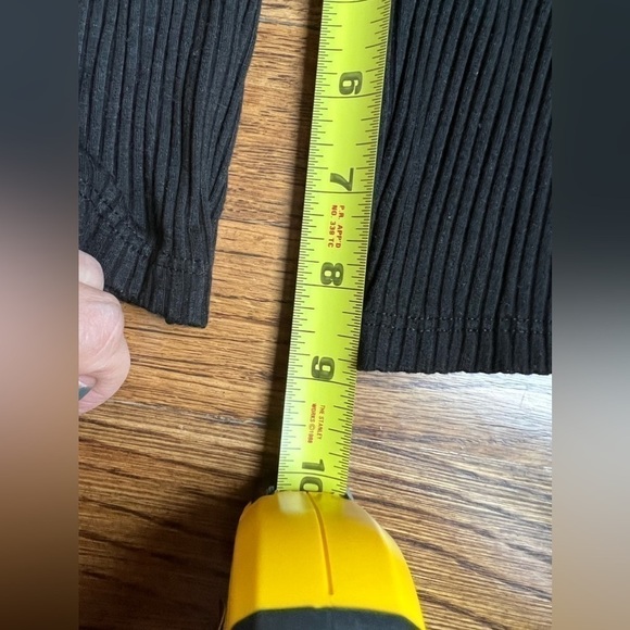 ENZA COSTA Black ribbed unitard short onezie romper size XS - Picture 6 of 9